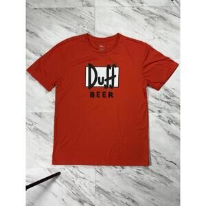 Simpsons Duff Beer Red Graphic Tee XL #8
